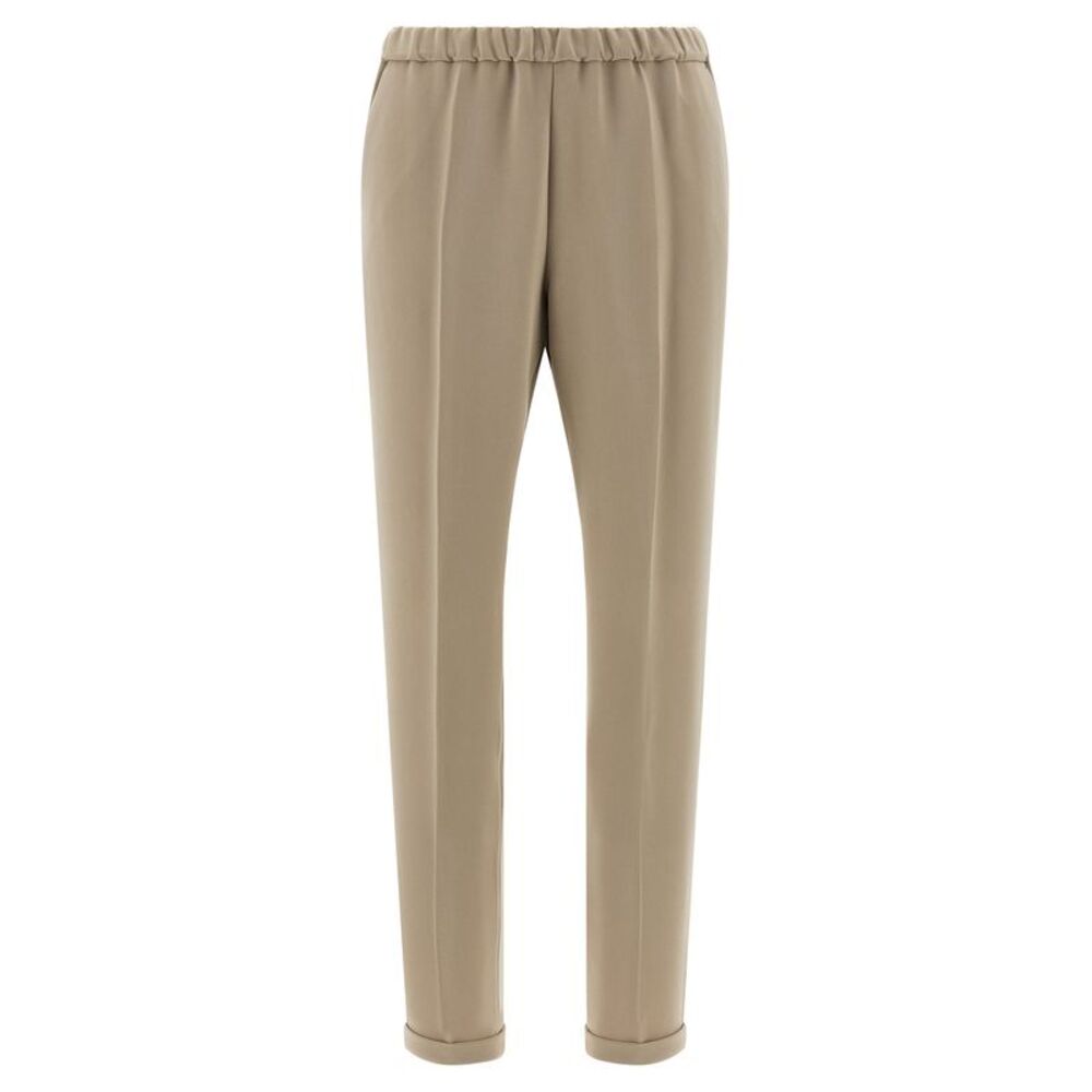 Alberto Biani Beige Triacetate Casual Women's Pants
